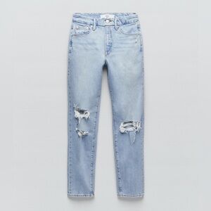 ZARA X GOOD AMERICAN Classic Slim Distressed Jeans Women Size 18
